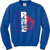 France Flag And Fleurdelis Patriotic Elegance Gift Kids Sweatshirt thumb 0