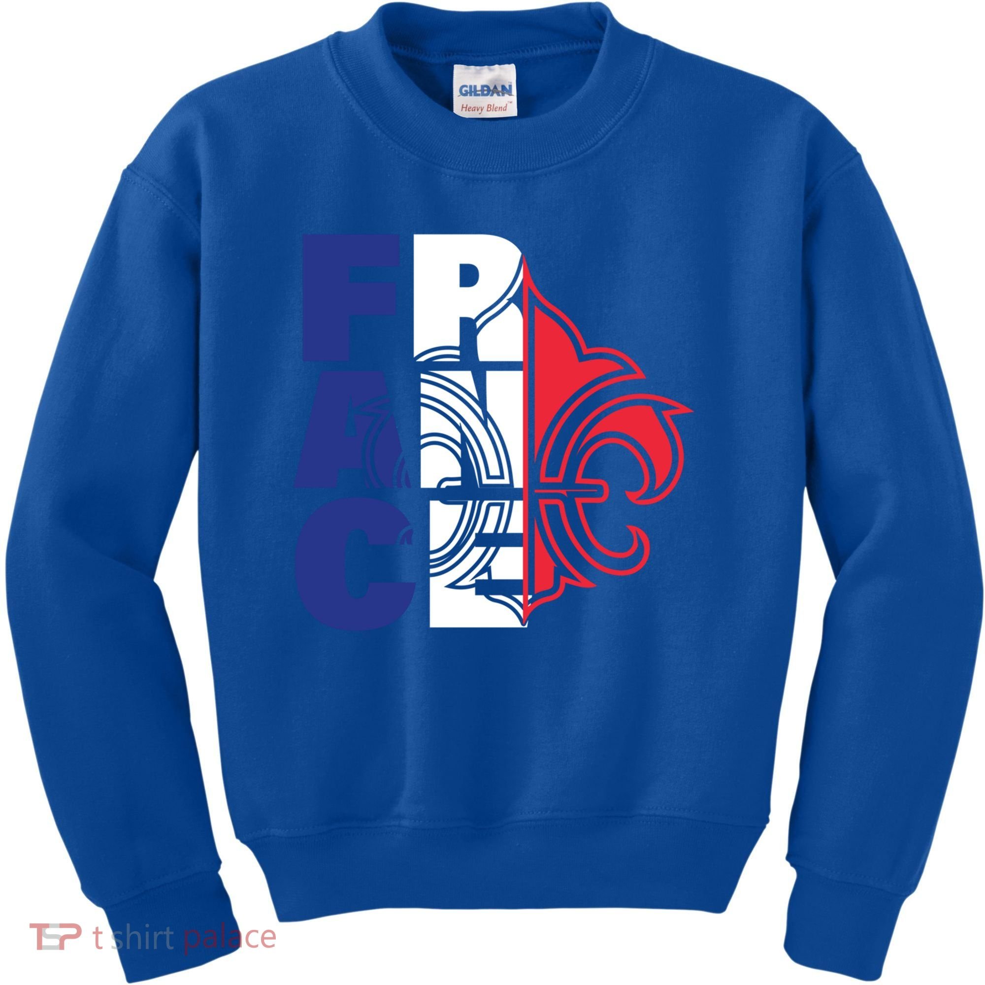 France Flag And Fleurdelis Patriotic Elegance Gift Kids Sweatshirt