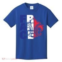 France Flag And Fleurdelis Patriotic Elegance Gift Kids T-Shirt thumb 0