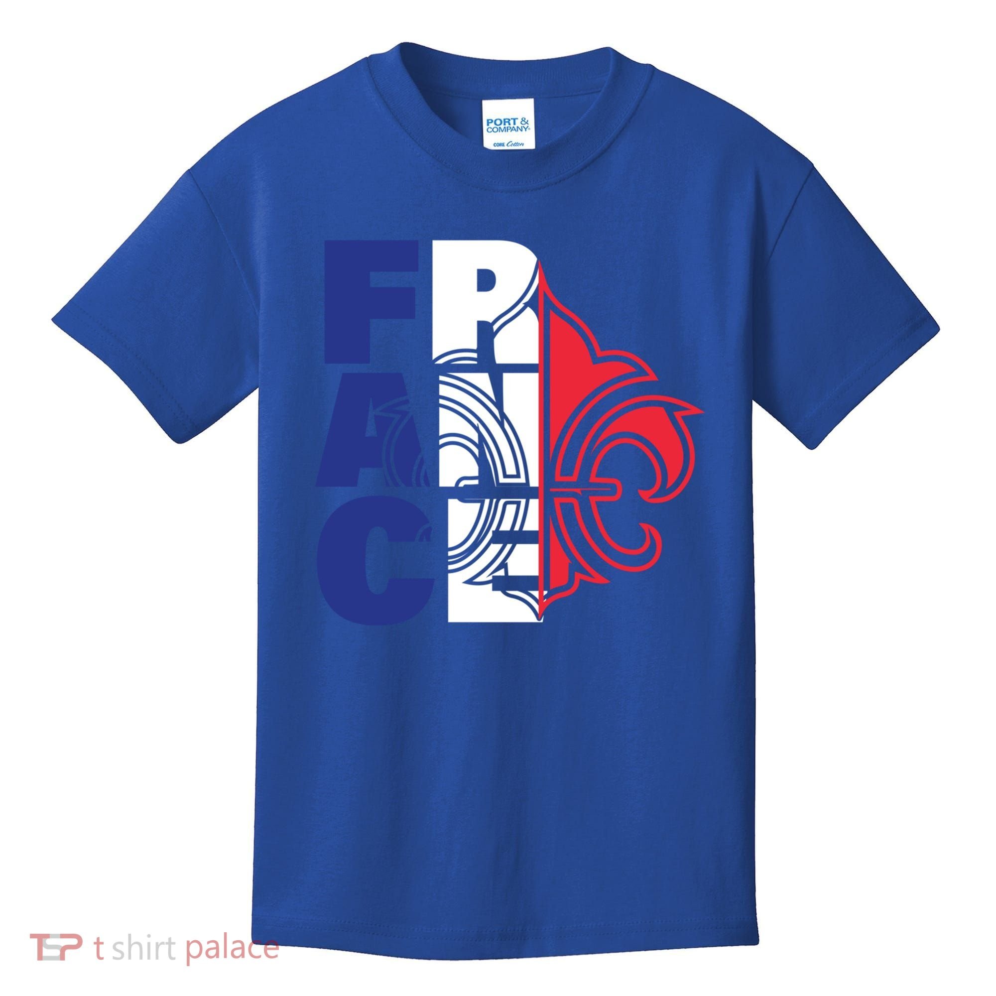 France Flag And Fleurdelis Patriotic Elegance Gift Kids T-Shirt