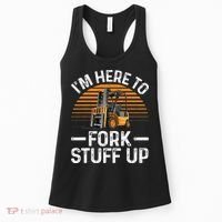 Funny Forklift Art For Women Certified Forklift Drivers Women's Tank Top thumb 0