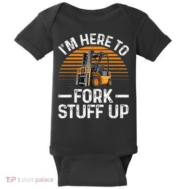 Funny Forklift Art For Women Certified Forklift Drivers Baby Bodysuit