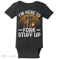 Funny Forklift Art For Women Certified Forklift Drivers Baby Bodysuit thumb 0