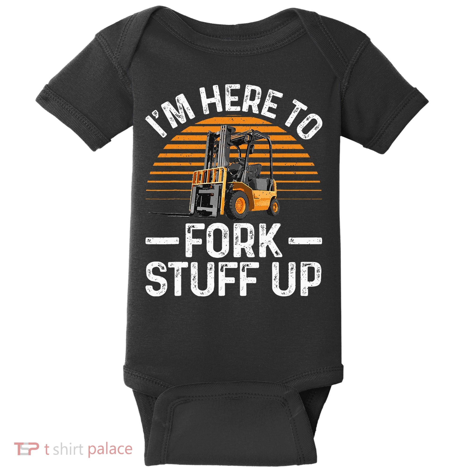 Funny Forklift Art For Women Certified Forklift Drivers Baby Bodysuit