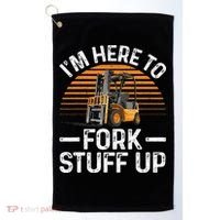 Funny Forklift Art For Women Certified Forklift Drivers Golf Towel thumb 0