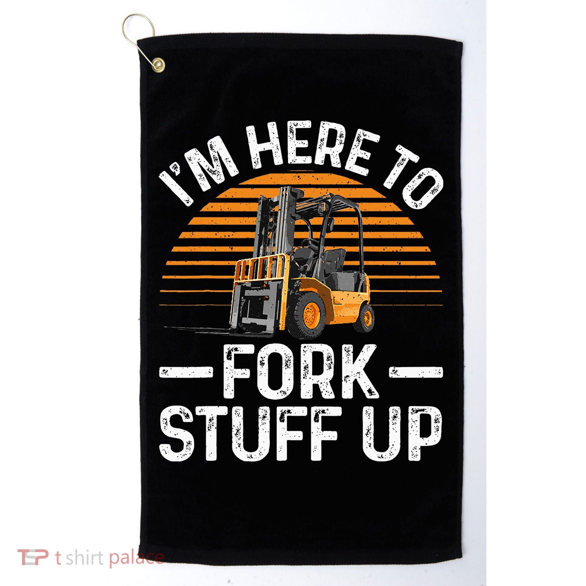 Funny Forklift Art For Women Certified Forklift Drivers Golf Towel