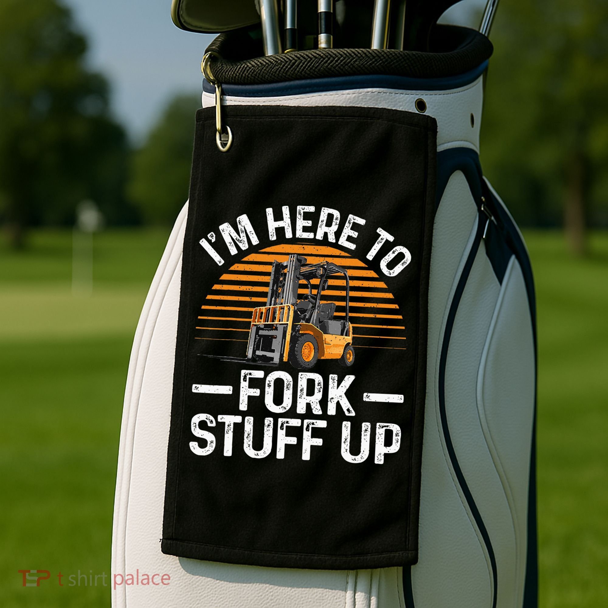 Funny Forklift Art For Women Certified Forklift Drivers Golf Towel
