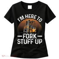 Funny Forklift Art For Women Certified Forklift Drivers Women's T-Shirt thumb 0