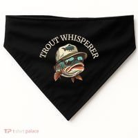Fishing Fun Adventurous Trout Whisperer USA-Made Doggie Bandana thumb 0