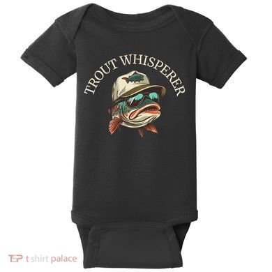 Fishing Fun Adventurous Trout Whisperer Baby Bodysuit