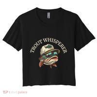 Fishing Fun Adventurous Trout Whisperer Women's Crop Top Tee thumb 0