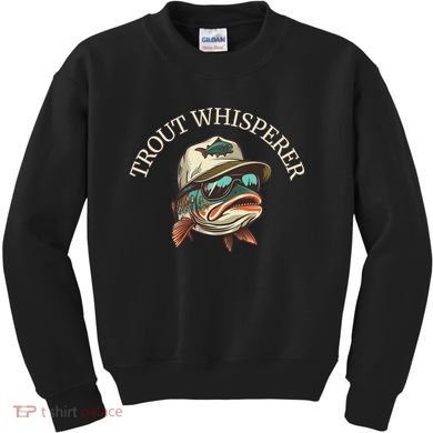 Fishing Fun Adventurous Trout Whisperer Kids Sweatshirt