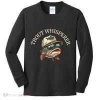 Fishing Fun Adventurous Trout Whisperer Kids Long Sleeve Shirt thumb 0