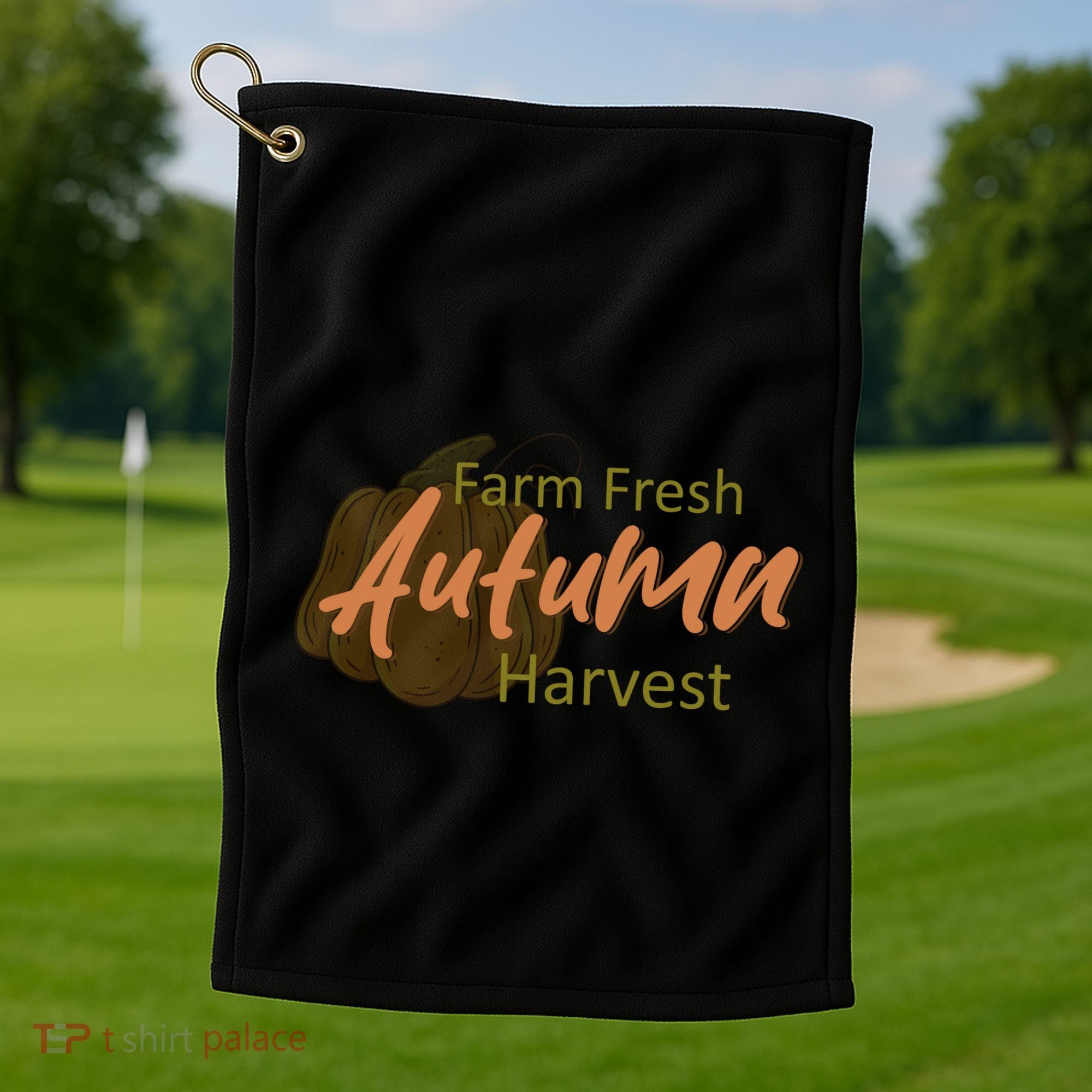 Farm Fresh Autumn Harvest Theme Golf Towel