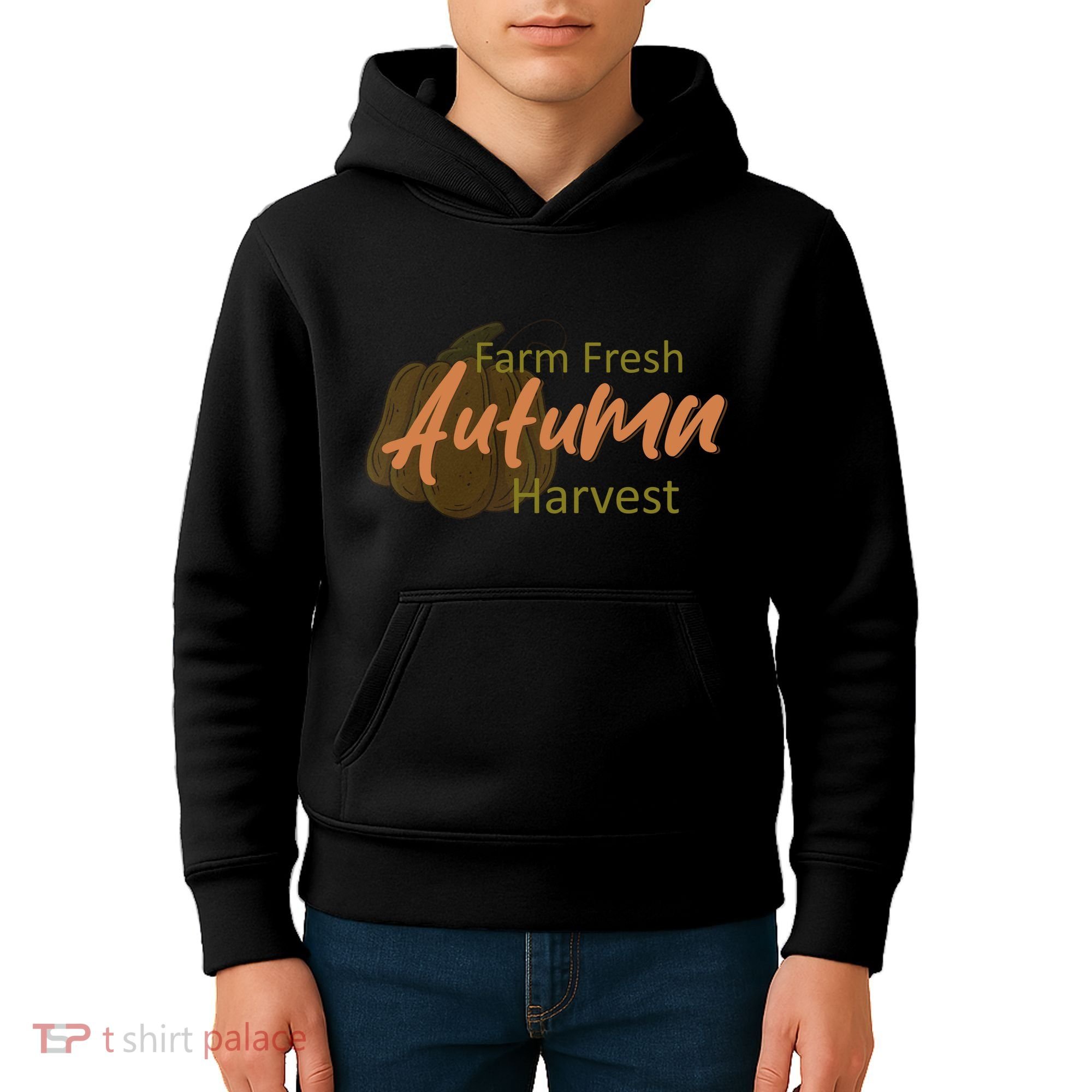 Farm Fresh Autumn Harvest Theme Kids Hoodie