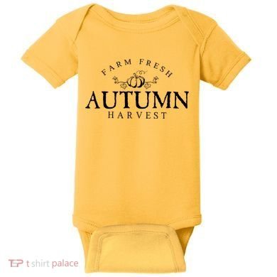 Farm Fresh Autumn Fall Harvest Pumpkin Baby Bodysuit
