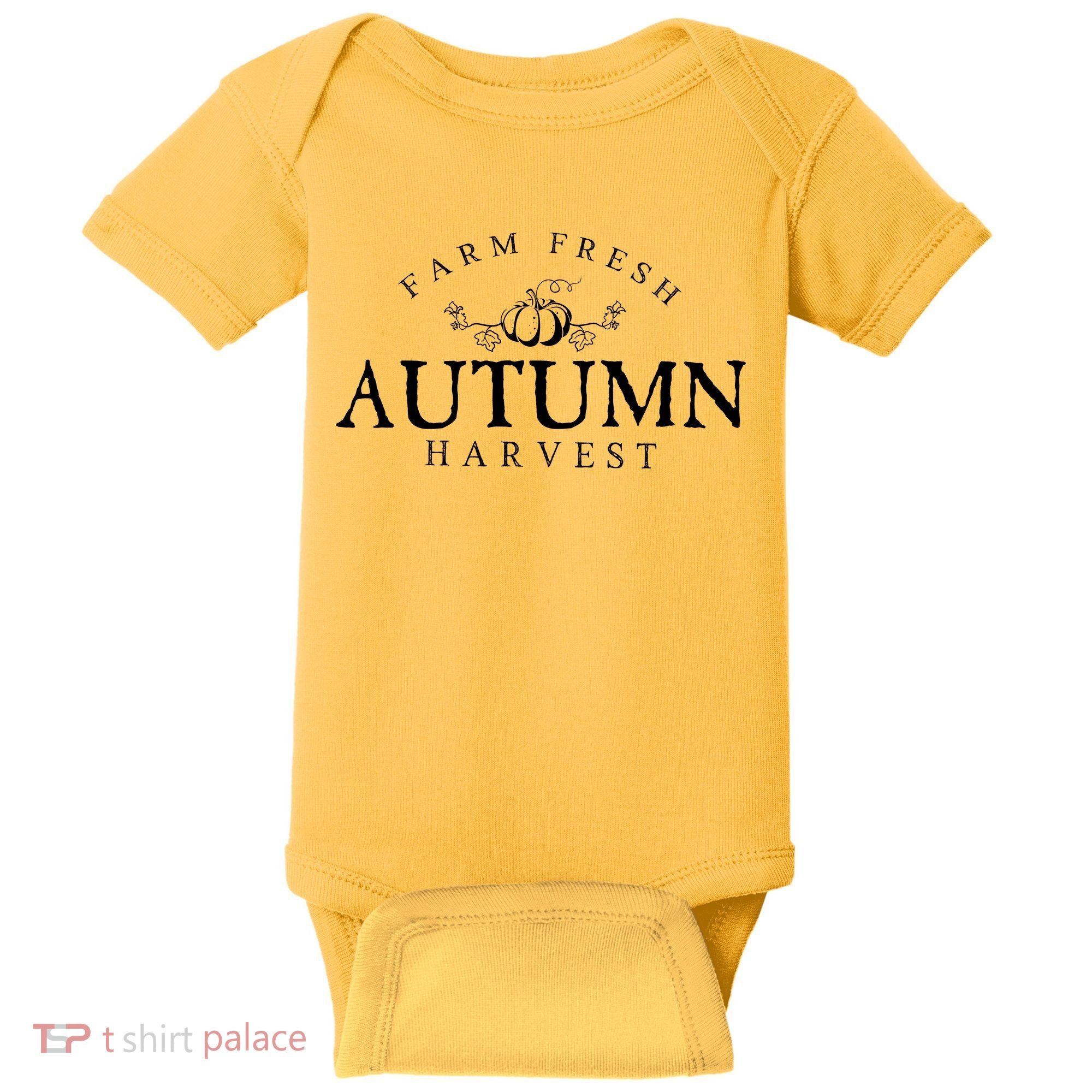 Farm Fresh Autumn Fall Harvest Pumpkin Baby Bodysuit