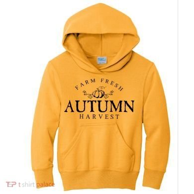 Farm Fresh Autumn Fall Harvest Pumpkin Kids Hoodie