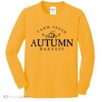 Farm Fresh Autumn Fall Harvest Pumpkin Kids Long Sleeve Shirt thumb 0