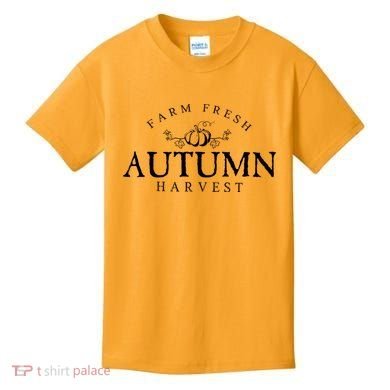 Farm Fresh Autumn Fall Harvest Pumpkin Kids T-Shirt