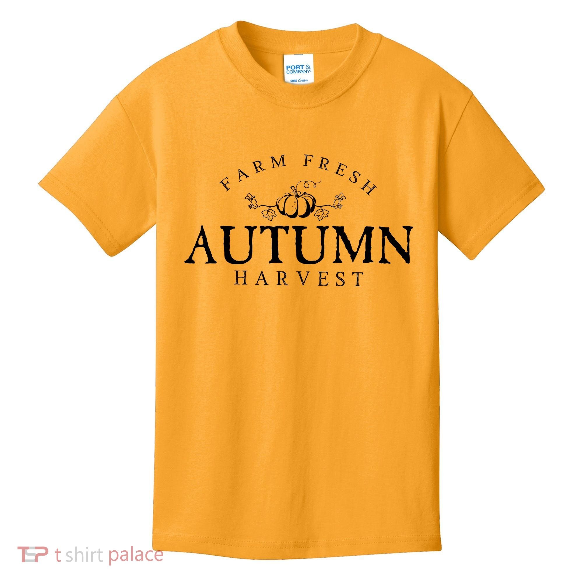 Farm Fresh Autumn Fall Harvest Pumpkin Kids T-Shirt