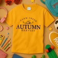 Farm Fresh Autumn Fall Harvest Pumpkin Kids T-Shirt thumb 3