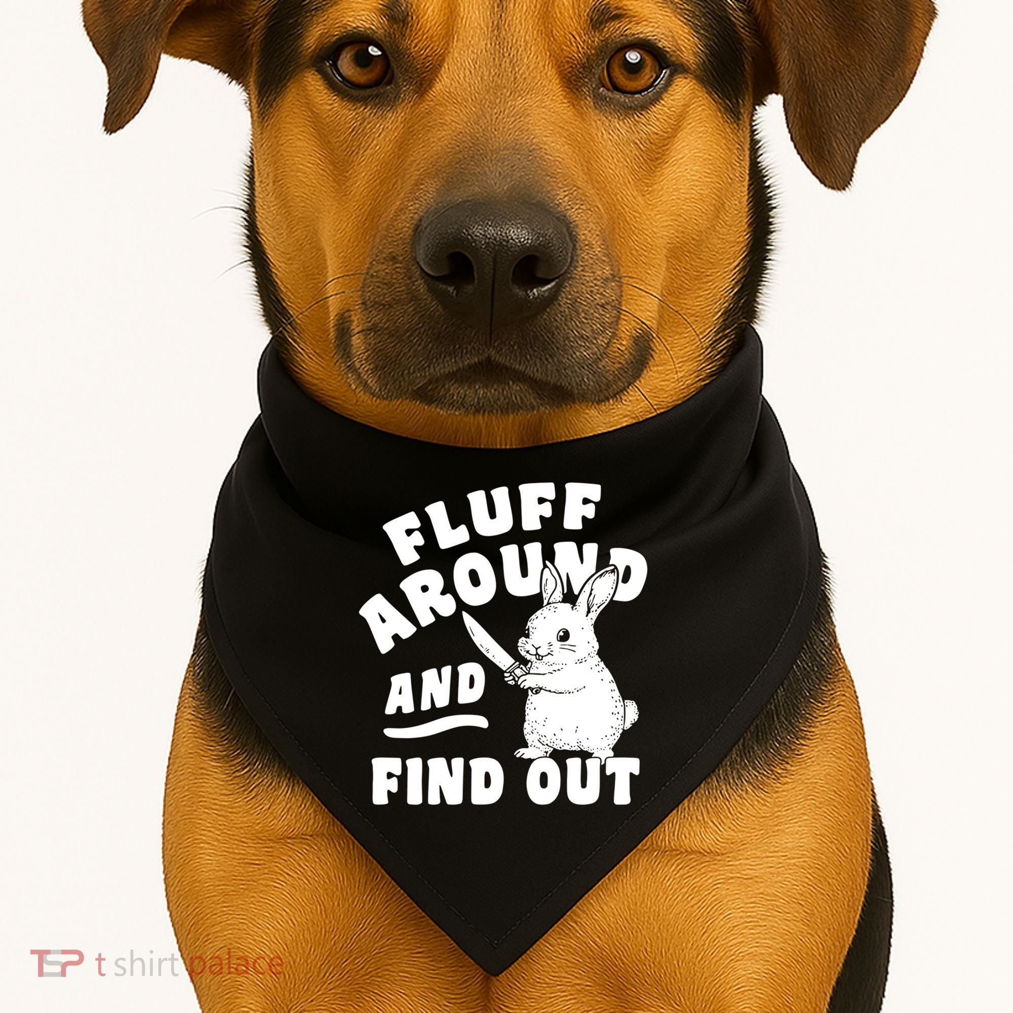 Funny Fluff Around And Find Out Cute Gift USA-Made Doggie Bandana