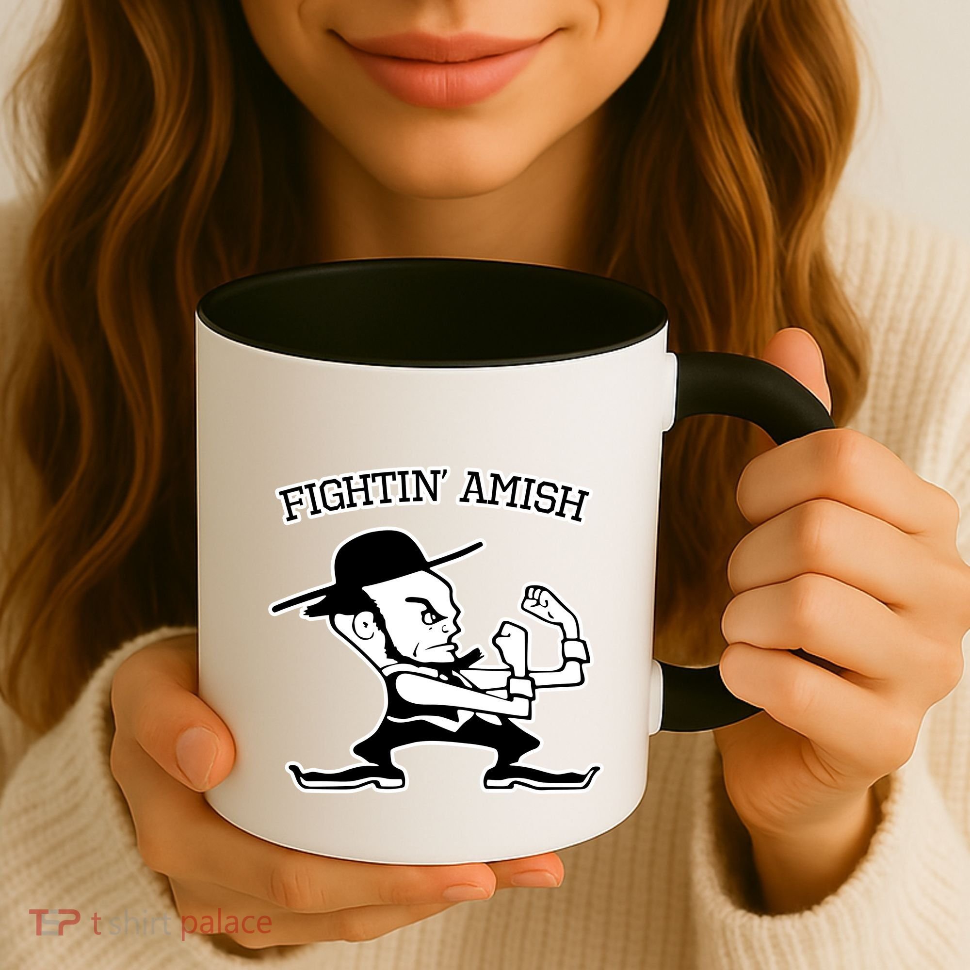 Funny Fighting Amish Coffee Mug