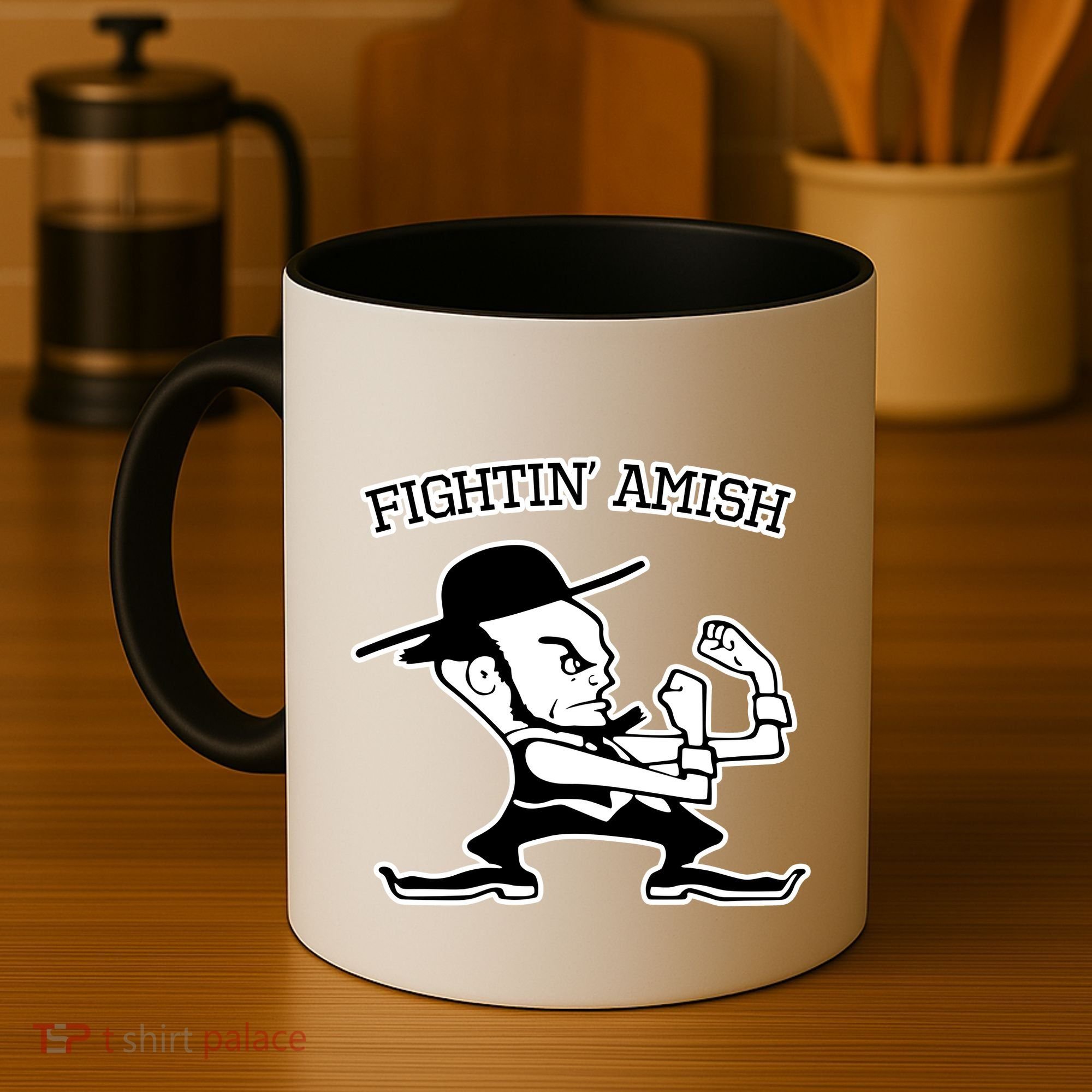 Funny Fighting Amish Coffee Mug
