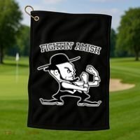 Funny Fighting Amish Golf Towel thumb 1
