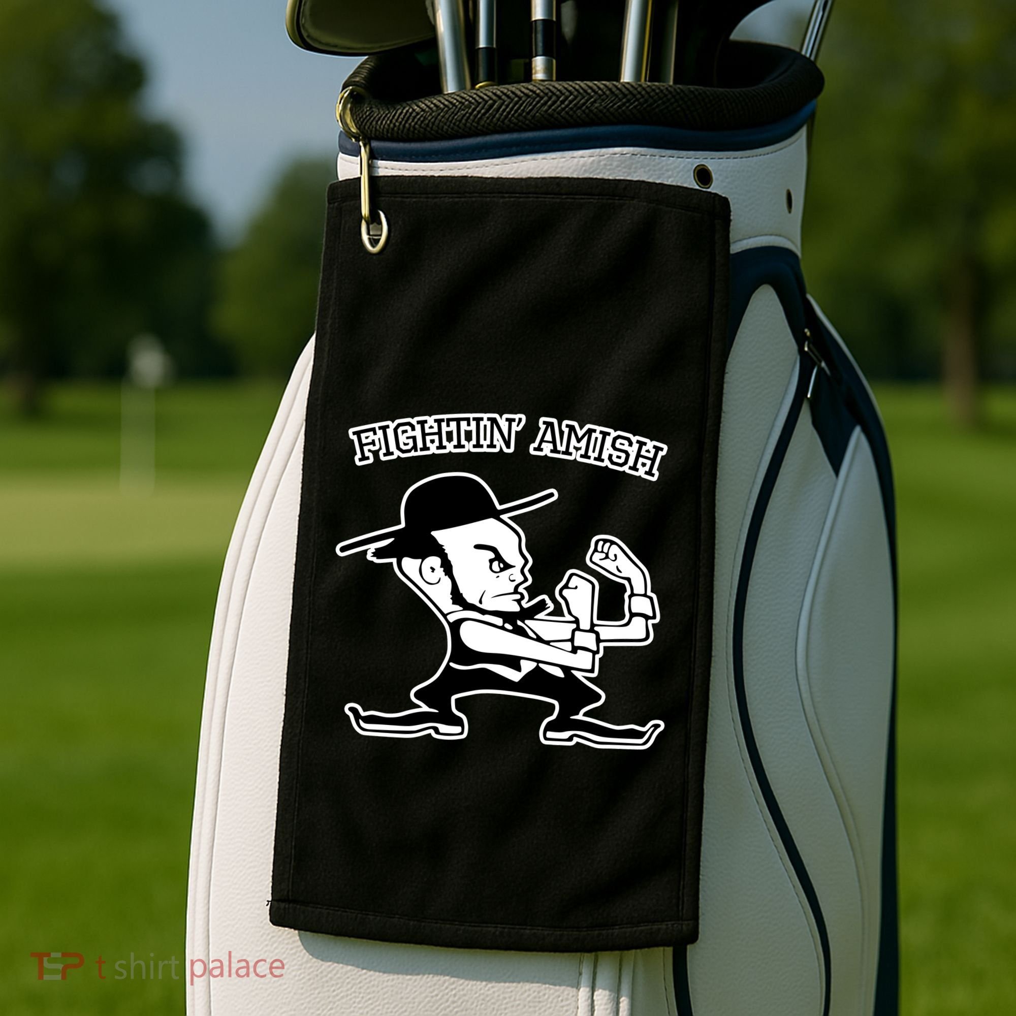 Funny Fighting Amish Golf Towel