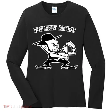 Funny Fighting Amish Women's Long Sleeve Shirt