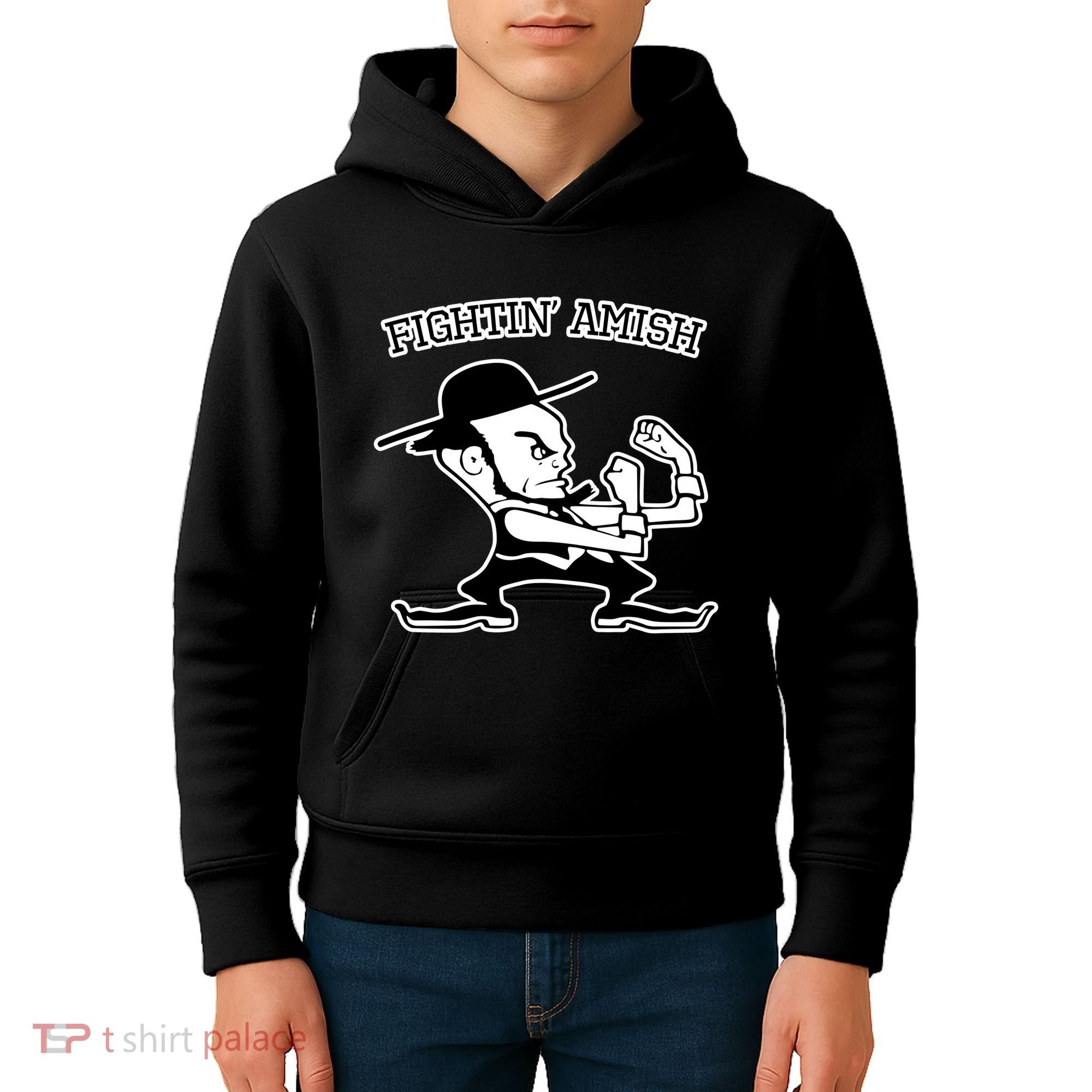 Funny Fighting Amish Kids Hoodie