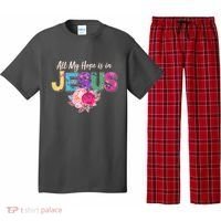 Floral Flower All My Hope Is In Jesus Pajama Set thumb 0