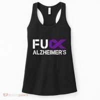 Fuck Fu AlzheimerS Awareness Month Purple Ribbon Fighter Women's Tank Top thumb 0