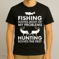 Funny Fishing And Hunting Gift Christmas Humor Hunter Cool T-Shirt thumb 3
