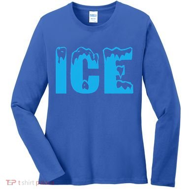Funny Fire And Ice Costume Halloween Family Matching Funny Women's Long Sleeve Shirt