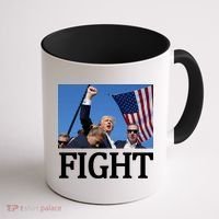 Fight For America Trump Assassination Attempt Fist Coffee Mug thumb 1