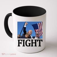 Fight For America Trump Assassination Attempt Fist Coffee Mug thumb 0