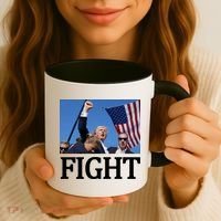 Fight For America Trump Assassination Attempt Fist Coffee Mug thumb 3