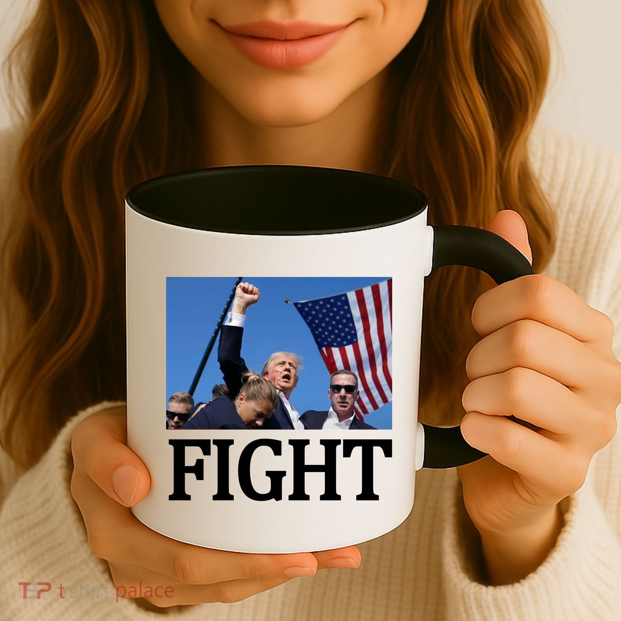 Fight For America Trump Assassination Attempt Fist Coffee Mug