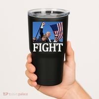 Fight For America Trump Assassination Attempt Fist Tumbler thumb 2