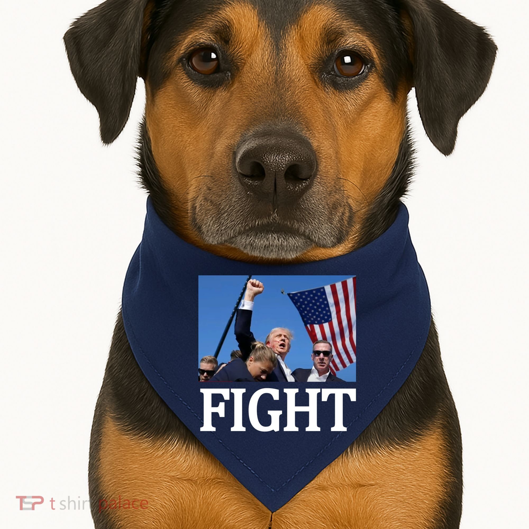 Fight For America Trump Assassination Attempt Fist USA-Made Doggie Bandana