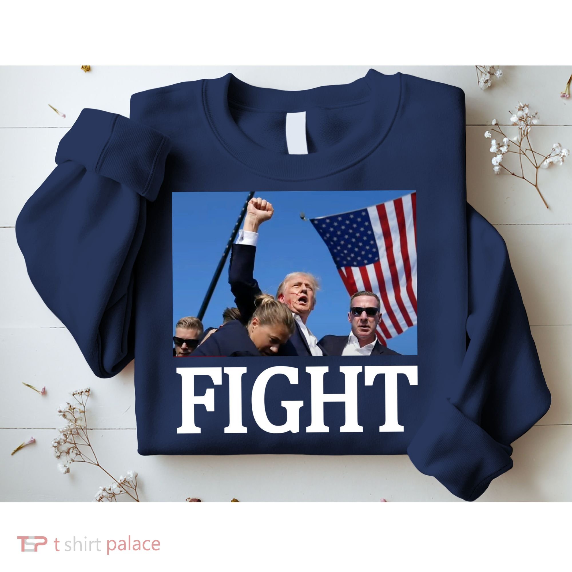Fight For America Trump Assassination Attempt Fist Sweatshirt