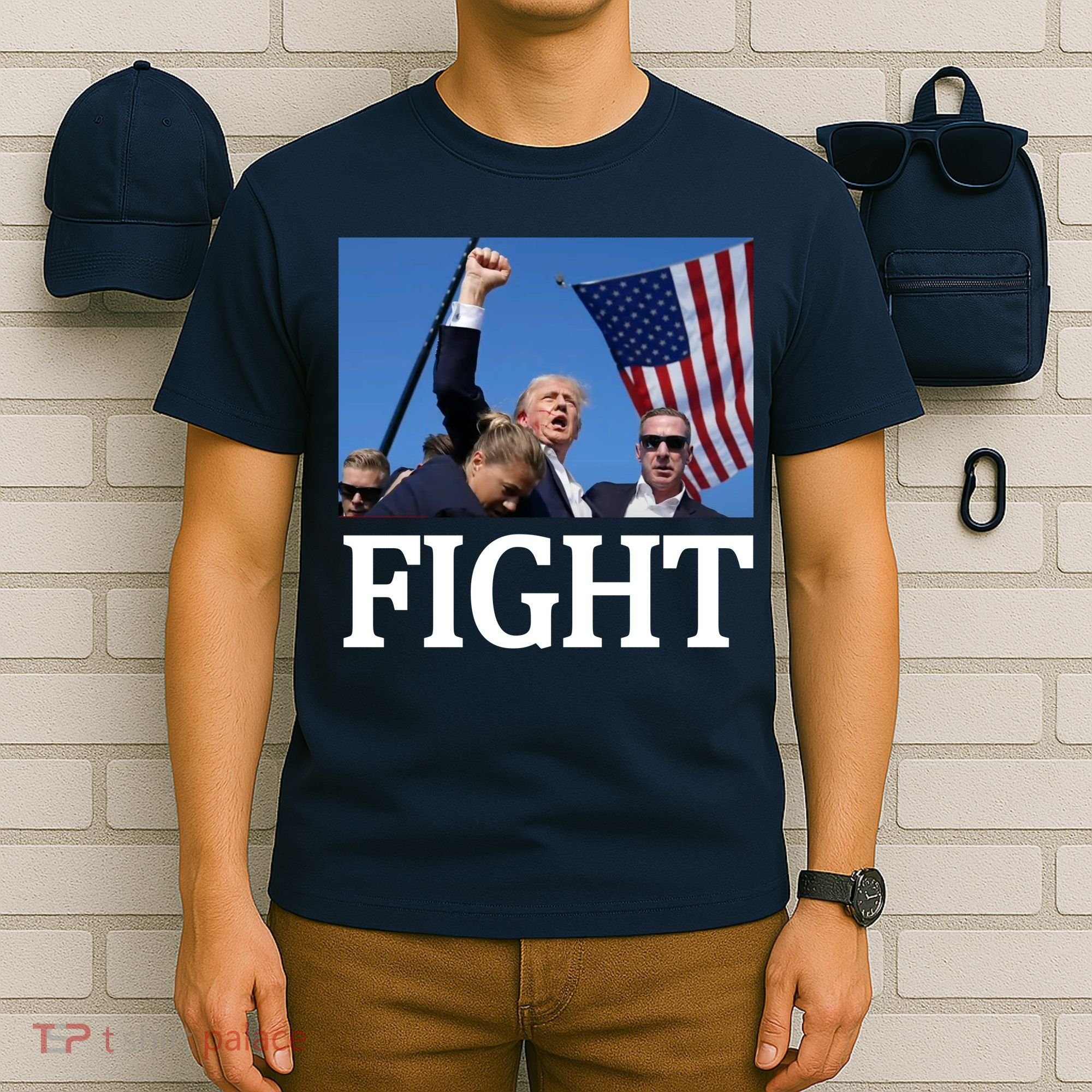 Fight For America Trump Assassination Attempt Fist T-Shirt