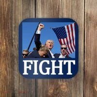 Fight For America Trump Assassination Attempt Fist Coaster thumb 0