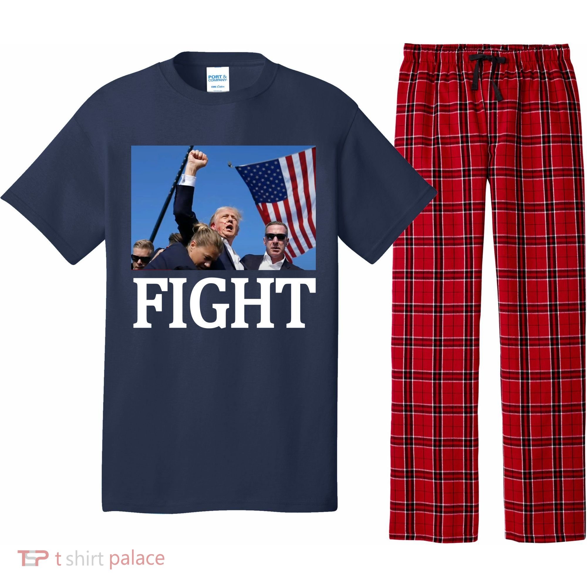 Fight For America Trump Assassination Attempt Fist Pajama Set