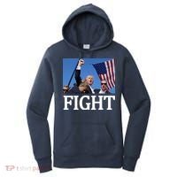 Fight For America Trump Assassination Attempt Fist Women's Hoodie thumb 0