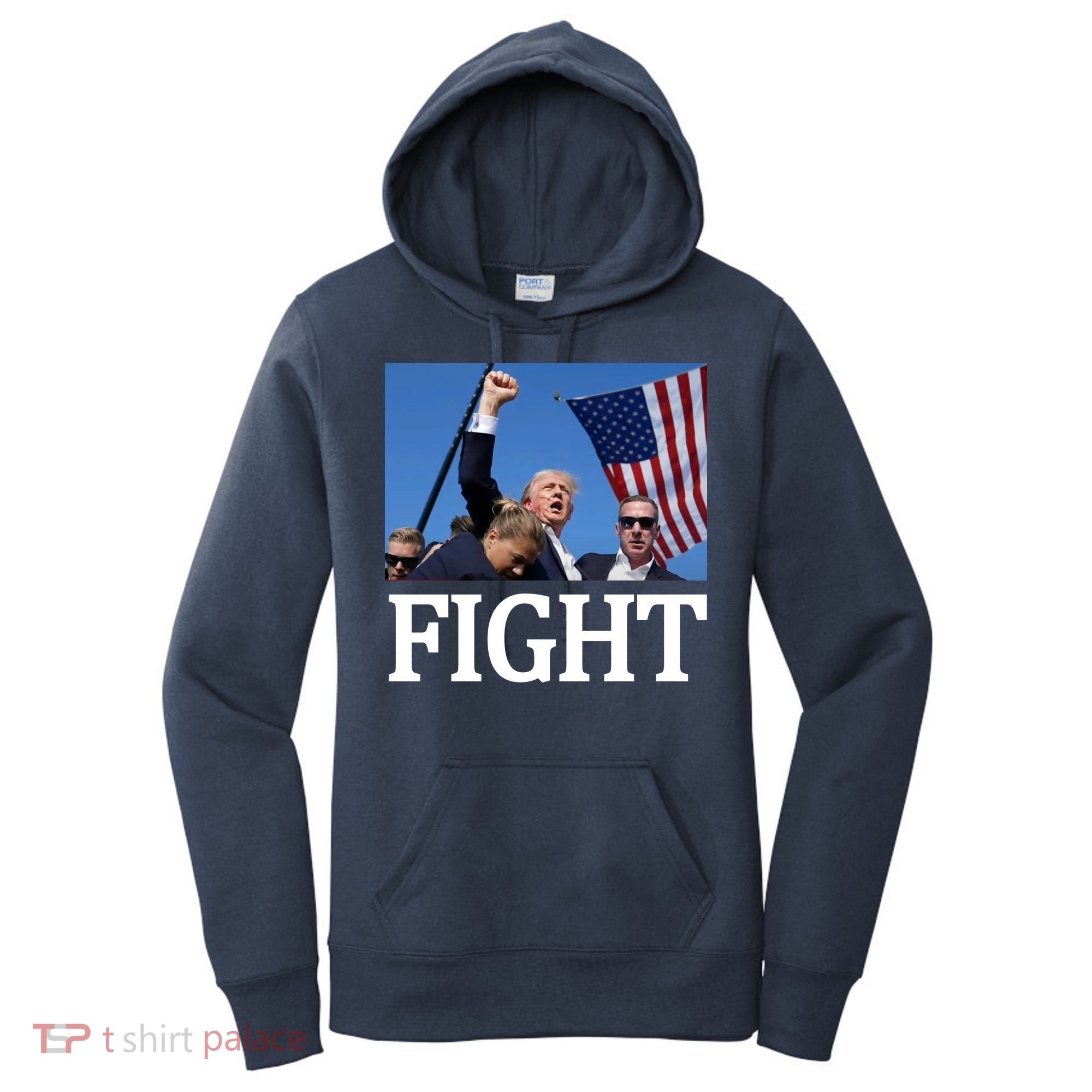 Fight For America Trump Assassination Attempt Fist Women's Hoodie