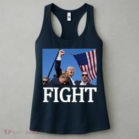 Fight For America Trump Assassination Attempt Fist Women's Tank Top thumb 3